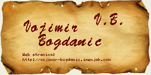 Vojimir Bogdanić vizit kartica